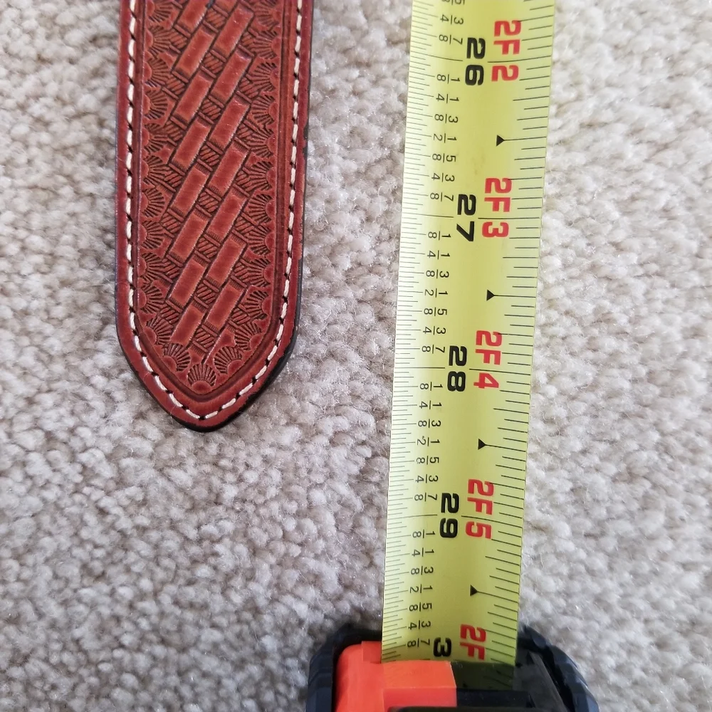 Nocona Kid's Rhinestone and Concho Leather Cow Hair Belt Size 22